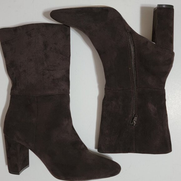NEW Charles David Billow Boots Womens 9 Chocolate Brown Mid Calf Contemporary - Picture 2 of 9